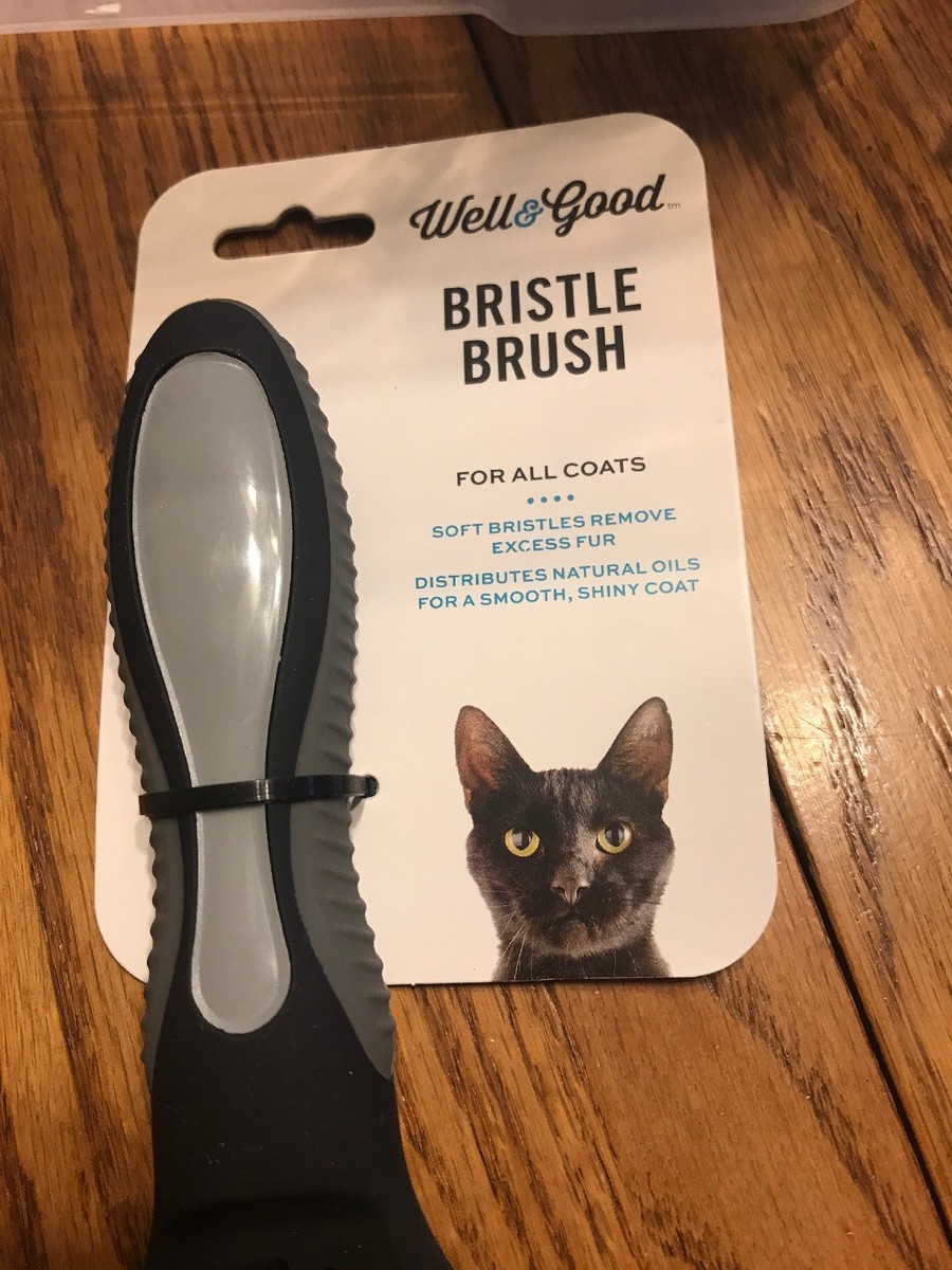 Well & Good Black Cushion Pin Cat Brush For Thick, Curly Or