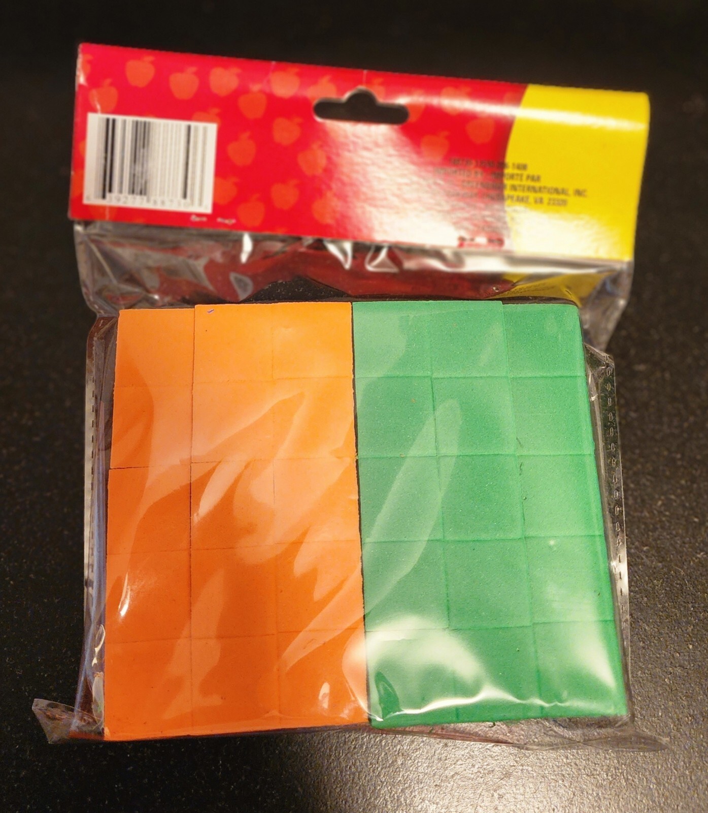 Red Couting Blocks Teaching Tree (50) Foam Math Counting Blocks Square Green, Blue, Orange ...