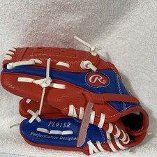Rawlings Red White Blue Players PL91SR Mitt. Catch With Right Hand-youth T Ball