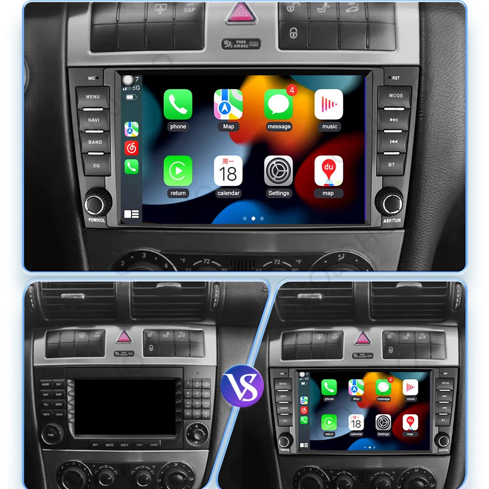 64GB Car Stereo For MERCEDES BENZ C CLK W203 W209 Radio GPS 8" Android Carplay - Image 4 of 4