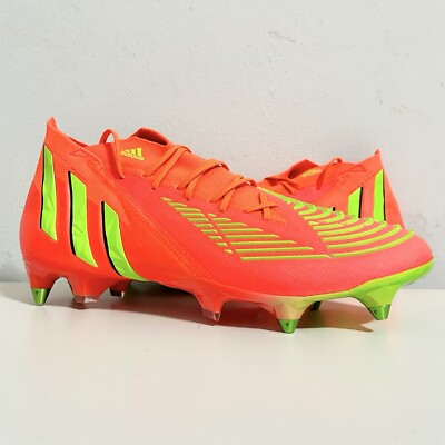 Adidas Predator Edge.1 SG  Solar Red Green  Men s Size 7.5 Soccer Cleats