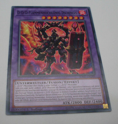 Yu-Gi-Oh Karte - D/D/D-Flammenhochkönig Dschingis - Unterweltler - Yugioh Neu