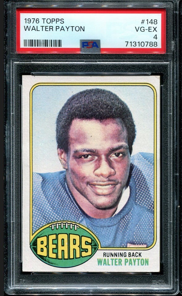 PSA 4 VG-EX 1976 TOPPS WALTER PAYTON #148 BEARS ROOKIE RC HOF 10788 SD265