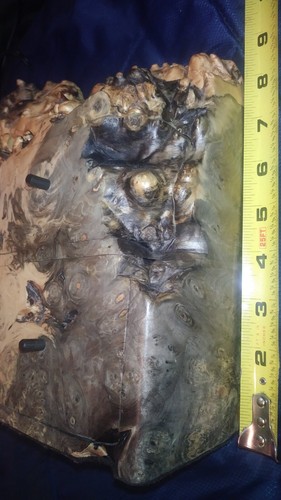 Buckeye Root Burl Puzzle JEWELRY Box MCM? Jeff Vollmer Royal Woods 93? Hand made - 第 3/12 張圖片