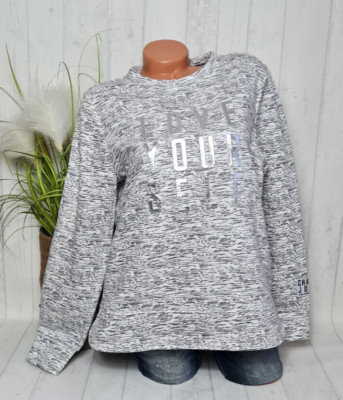 CECIL Damen Sweatshirt mit 3D Schrift Gr. S/M Langarm Pullover Freizeit NEU