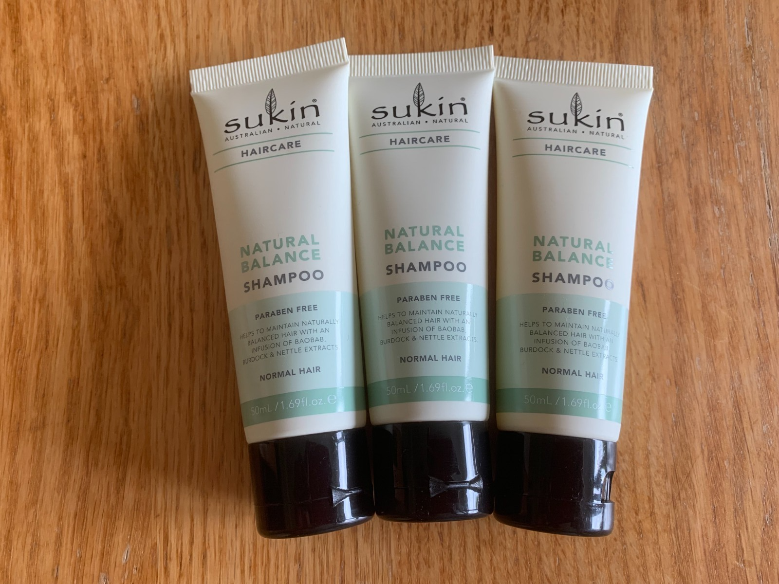 X3 Brand New SUKIN Natural Balance Shampoo For Normal Hair VEGAN - 50ml TRIO