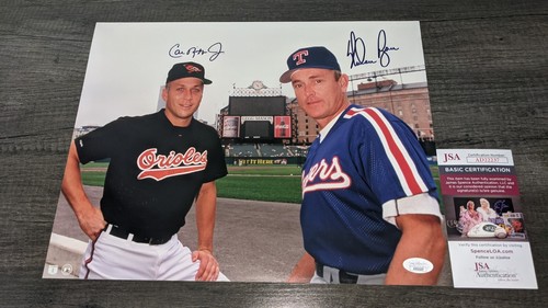 Cal Ripken Jr. Orioles Nolan Ryan Rangers Signed 11x14 Photo JSA Certified - Picture 2 of 5