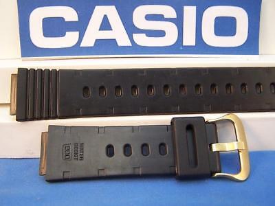 Casio Watch Band DW-1200 Black Rubber Strap With Casio Logo Gold Tone  buckle | eBay