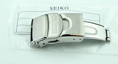 SEIKO 18MM DOUBLE PUSH-BUTTON FLIP LOCK SAFETY CLASP - PT# 33X7JG-BK GENUINE