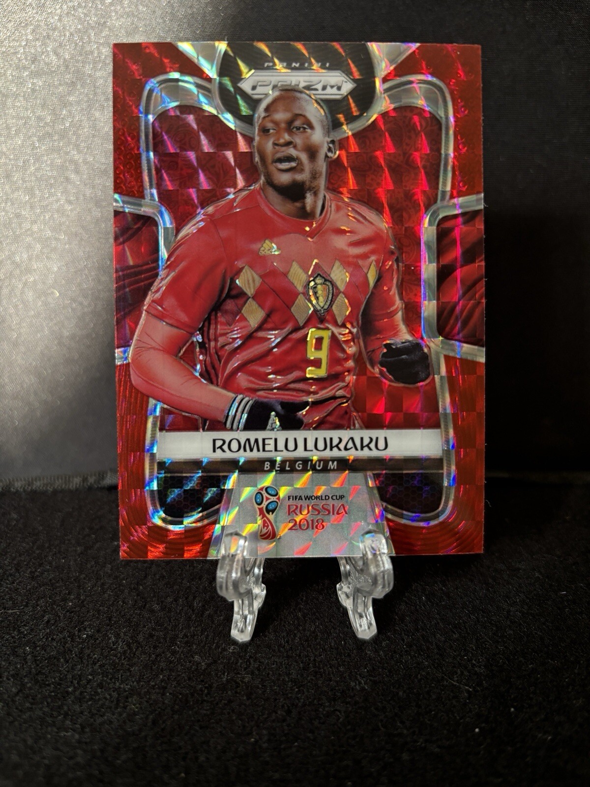 Romelu Lukaku 2018 Panini Prizm World Cup Red Mosaic Prizm #20