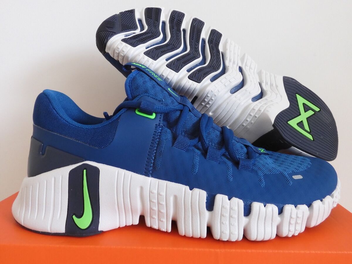 Мужской тренажерный зал для кроссфита Nike Free Metcon 5 Court Blue White Green Strike DV3949-401
