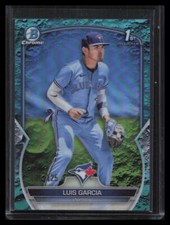 2023 Bowman #BCP-94 Luis Garcia Chrome Prospects Aqua Lunar Refractors #/125