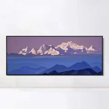 Framed Canvas Print Roerich Russian,1874-1947-Kanchenjunga by Nicholas Roerich