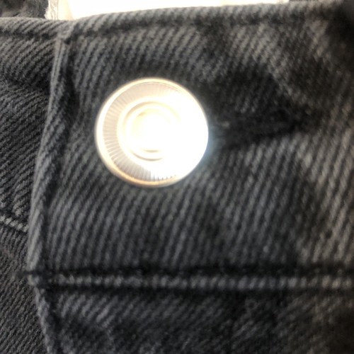 H&M black denim jean cuffed shorts size 4 Juniors 3” inseam - Picture 2 of 9