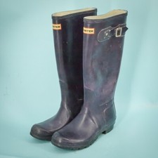 Hunter Shoe Size 7 Purple Original Tall Pull On Waterproof Rain Winter Boots