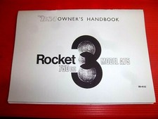BSA OWNERS HANDBOOK PHOTOCOPY A75 ROCKET 3 1969 ALL AREAS - BH57 00-4162
