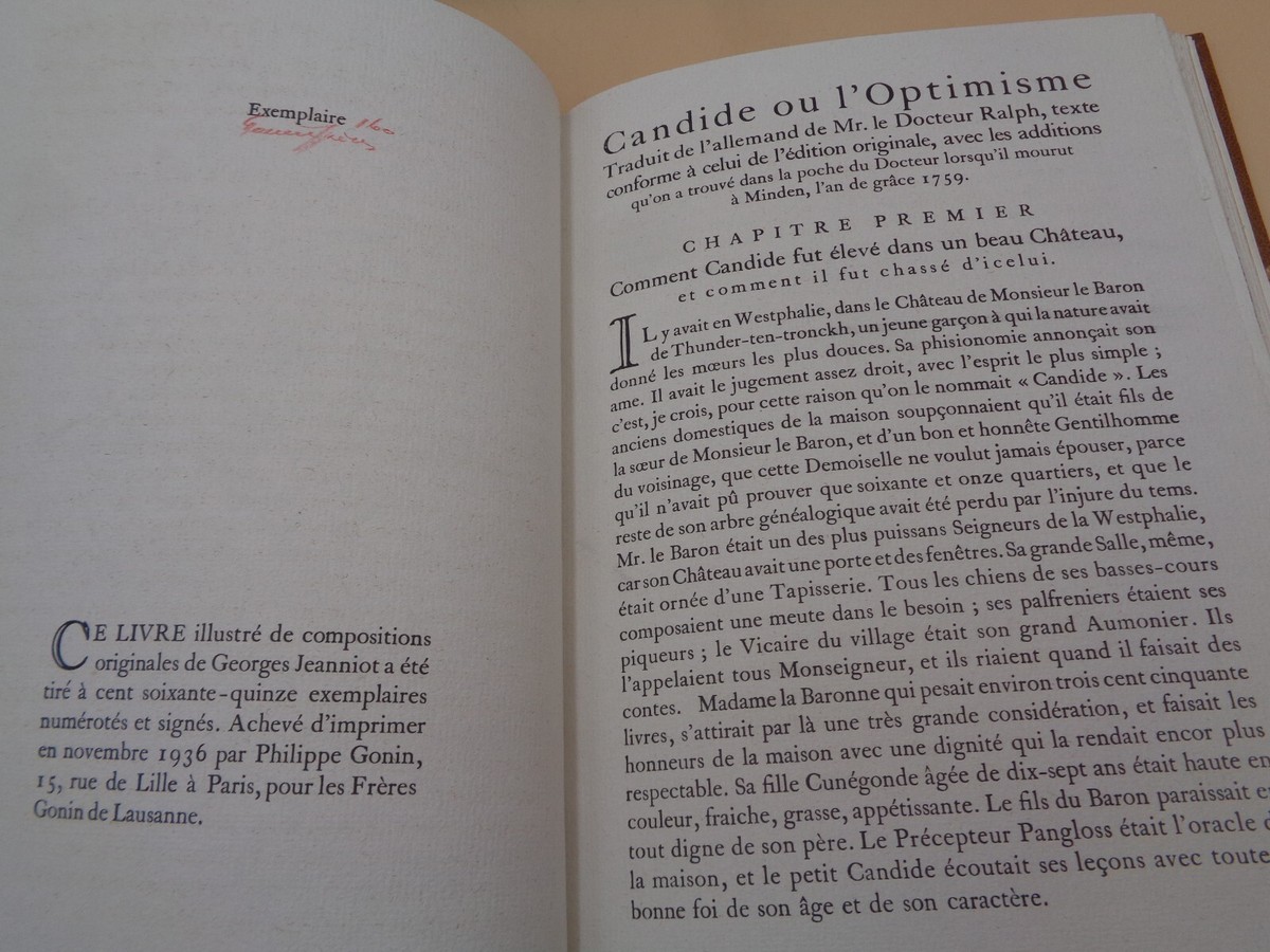 VOLTAIRE : Candide ou l'optimisme illustré par Georges Jeanniot Edit