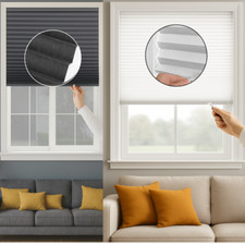 SELF-ADHESIVE PLEATED BLIND TEMPORARY BLINDS CUT TO SIZE EASY FIT PAPER BLINDS
