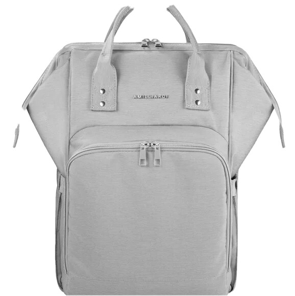 Amillardi Grey Backpack Diaper Bag - Stroller Straps and  display picture 1