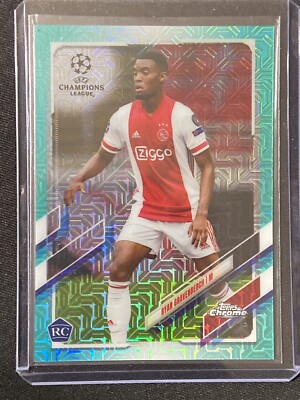 Ryan Gravenberch 2021 Topps Chrome Japan Aqua Refractor # d /199 Rookie RC AJAX