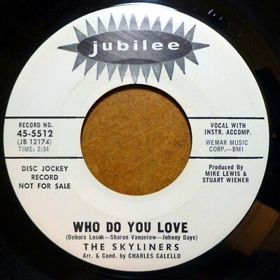 SKYLINERS mint minus promo soul 45 Who Do You Love b/w Get Yourself A Baby FM111