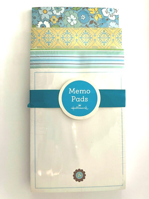 Hallmark Memo Pad Set - 3 memo pads 50 sheets each ST4403 NEW (A52A)