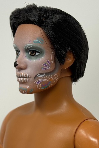 Barbie 2024 Dia De Muertos Collector Ken Made to Move Hybrid NUDE Doll Basics - Picture 4 of 14