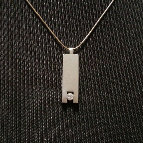 Silver Tone Pendant Necklace | eBay