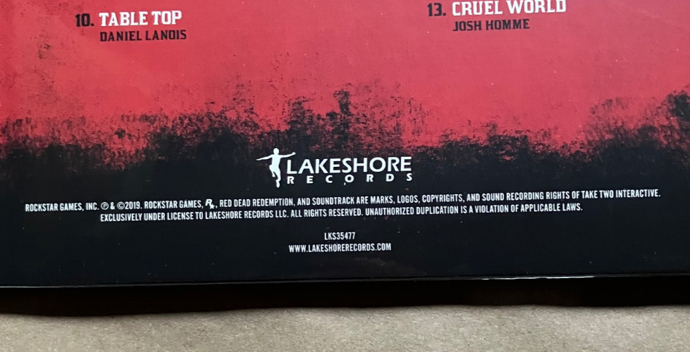 Music of RED DEAD REDEMPTION 2 Soundtrack 2LP 2019 US Red Vinyl