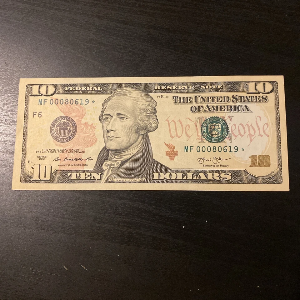 $10 Dollar Bill USD Rare Star Note Mint Condition View Official Report in Photos - Image 4 of 4