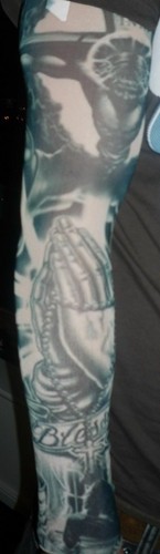 Faux Tatouage Manche - Déguisement - Nylon Temporary -10 Modèles au Choix - Picture 10 of 22