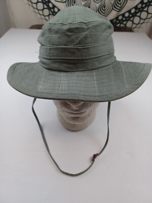 Vintage Columbia Wide Brim Hat Adult Olive Green Boonie Sun - Main Image