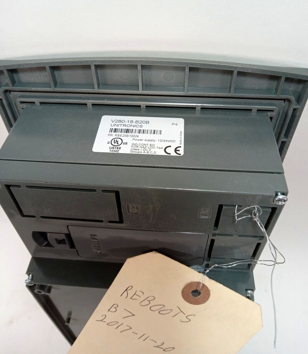 1 NEW UNITRONICS V280-18-B20B PROGRAMMABLE LOGIC CONTROLLER 1 NEW UNITRONICS V280-18-B20B PROGRAMMABLE LOGIC CONTROLLER