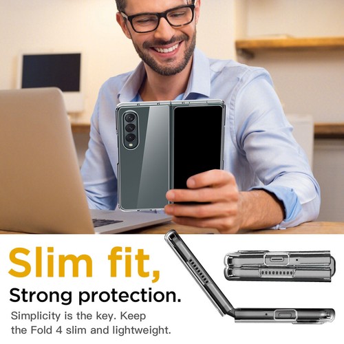 Funda transparente delgada a prueba de golpes transparente rígida transparente para Samsung Galaxy Z Fold5 5G - Imagen 10 de 12