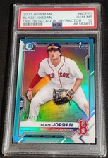 PSA 10 RC /125 BLAZE JORDAN 1ST BOWMAN ⚡AQUA REFRACTOR ROOKIE 2021 Bowman Chrome