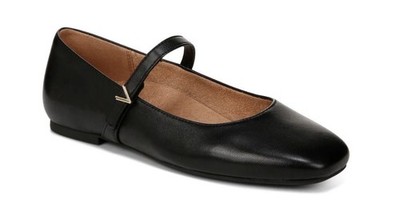 NEW Vionic Women's Alameda Mary Jane Flat BLACK Leather Shoes Size 9