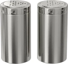 nu steel Jumbo Salt & Pepper Shaker Set of 2, 15 Oz. Stainless Steel Shiny 