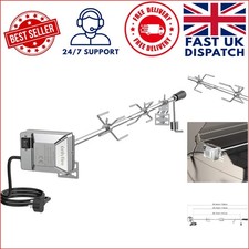 Effortless Rotisserie Cooking with 114cm Universal Grill Kit - Up to 40lbs