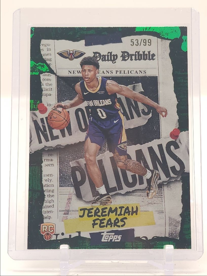 JEREMIAH FEARS 2025-26 TOPPS DAILY DRIBBLE ROOKIE GREEN FOIL RC /99 Q5759