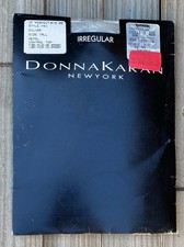 Vintage Donna Karan New York Hosiery Pantyhose Irregular Tall Silver 90s Y2K
