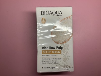 BIOAQUA Rice Raw Pulp Face Sleep Mask 4ml x20 pcs New Sealed 5/26 X3