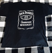 Jack Daniels Black Short Sleeve Cotton Logo Crew Neck Men's T-Shirt 2XL