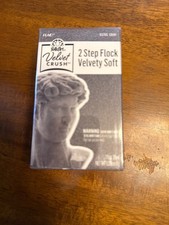 FolkArt Velvet Crush 2 Step Flock Velvety Soft Gray Craft Kit 1oz Adhesive  11g