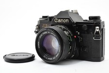 Canon Ae-1 Black Slr Film Camera New Fd 50mm F1.4 New Light Seals Exc 7347