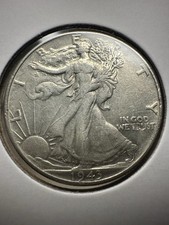 1943 Walking Liberty Half Dollar 50c Silver 90%  US Coin