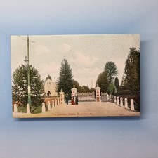 Bournemouth Postcard C1905 Dorset Edwardian Group At Cemetery Gates