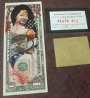 Death NYC ltd ed signed art USD DOLLAR bill $1 bank note sexy Wonder Woman money