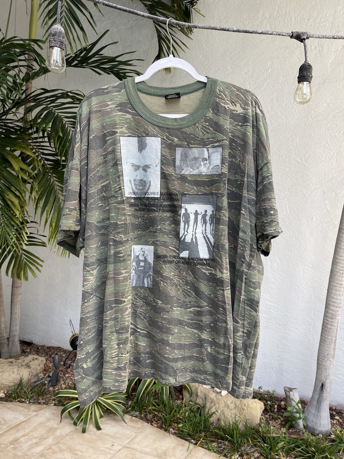 Vintage 90s Rothco Camo Shirt Taxi Driver Single Stitch USA Made Restricted XXL