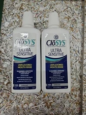 CloSYS Ultra Sensitive Mouthwash, 32 Ounce (Pack of 2)  Alcohol Free, Dye Free