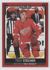 2021-22 O-Pee-Chee Red Border Troy Stecher #231 0c3